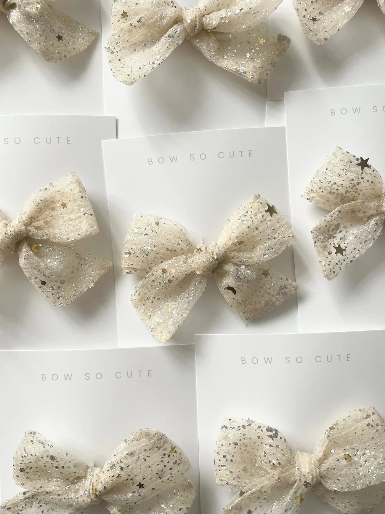 Sparkling Star Bow Hair Clip