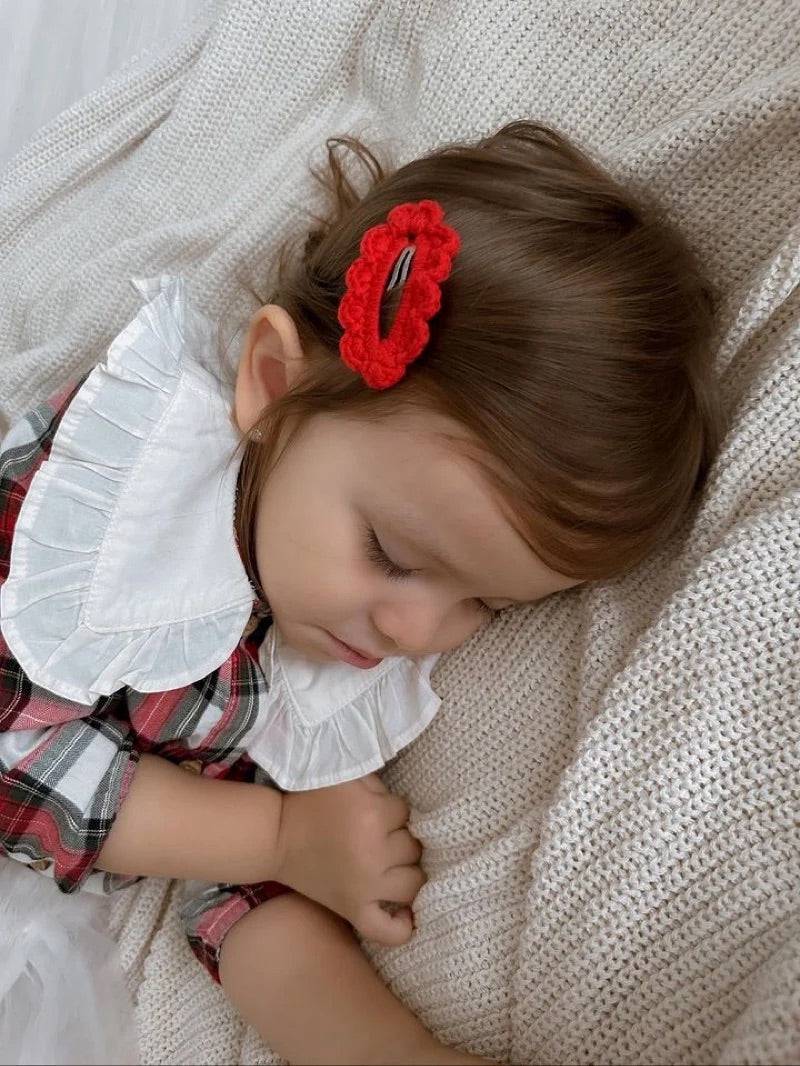 Crochet Hair Clip | Red