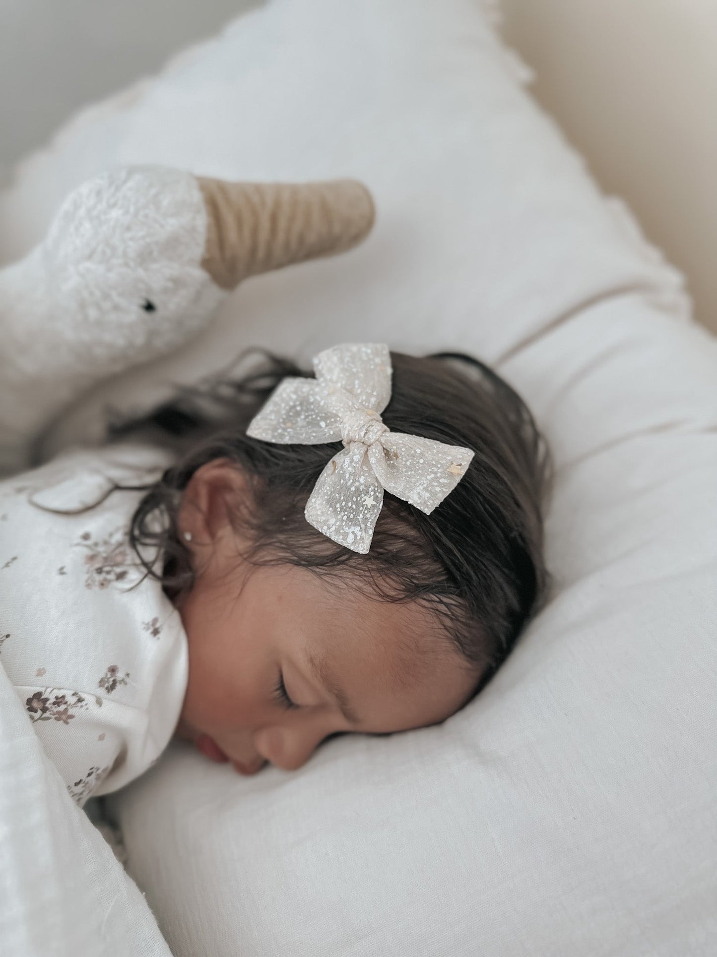 Sparkling Star Bow Hair Clip