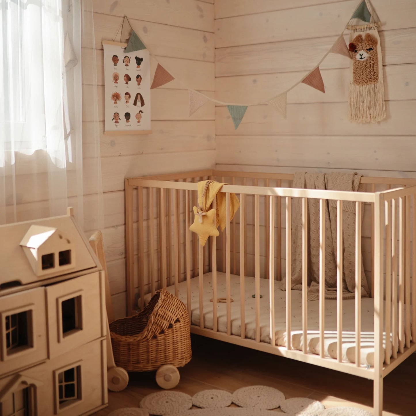 Extra Soft Muslin Fitted Crib Sheet | Falling Stars