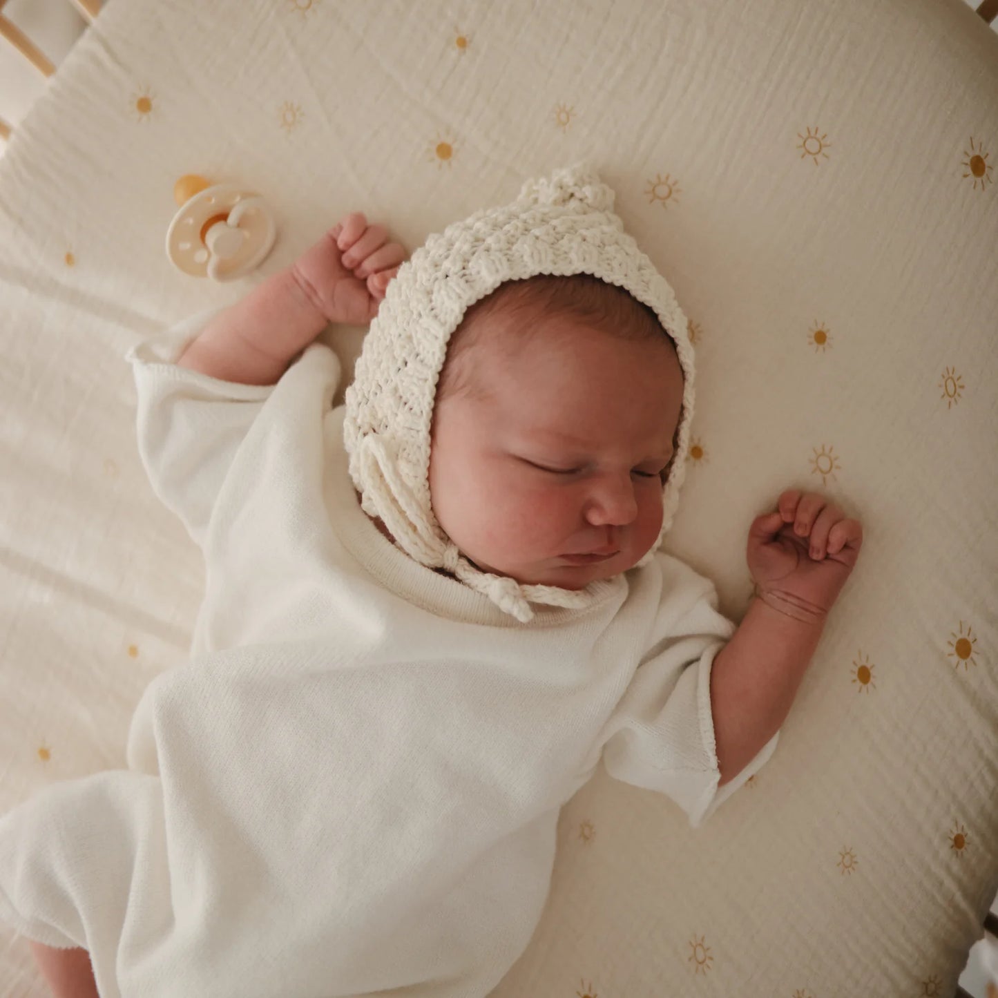 Extra Soft Muslin Fitted Crib Sheet | Sun