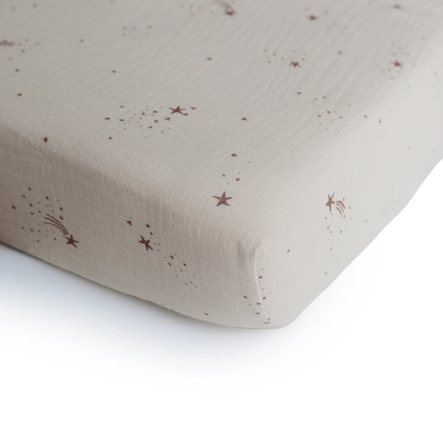 Extra Soft Muslin Fitted Crib Sheet | Falling Stars