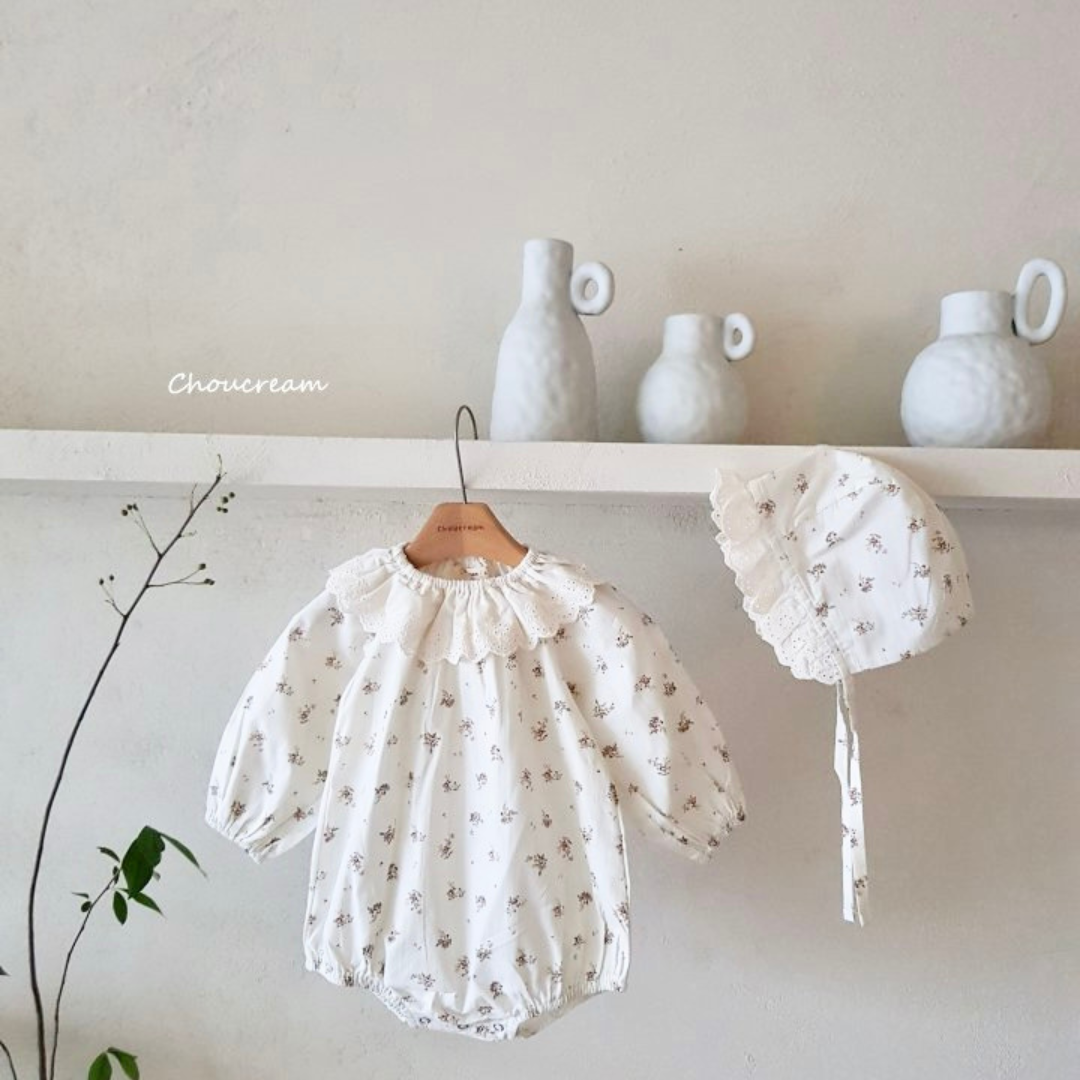 Choucream Mable Romper + Bonnet Set