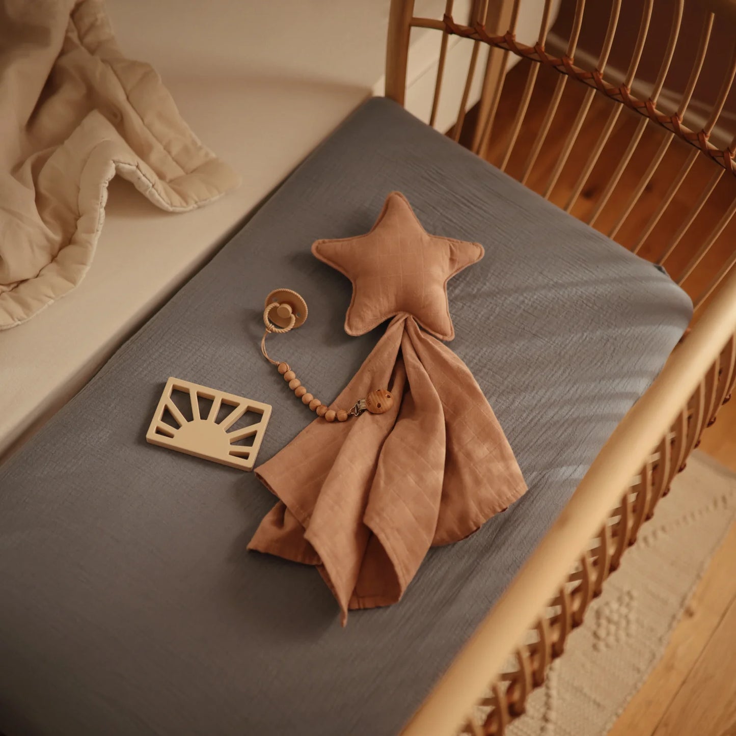 Extra Soft Muslin Fitted Crib Sheet | Tradewinds