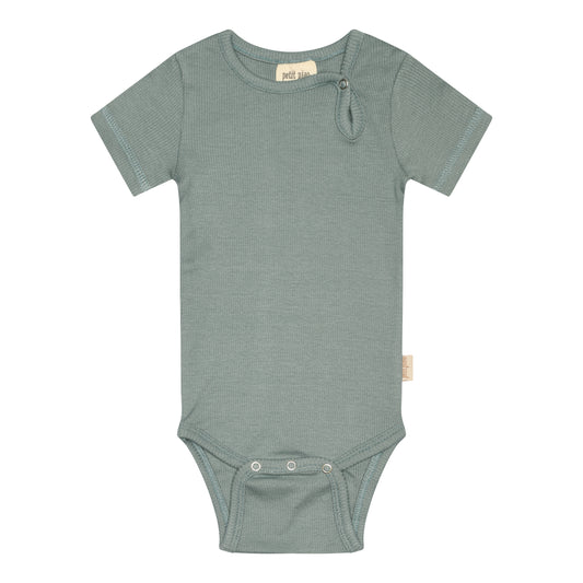 Ribbed Bodysuit - Light Petrol