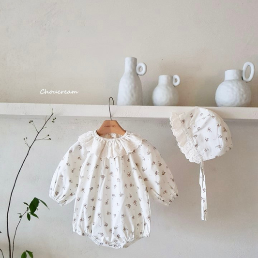 Choucream Mable Romper + Bonnet Set