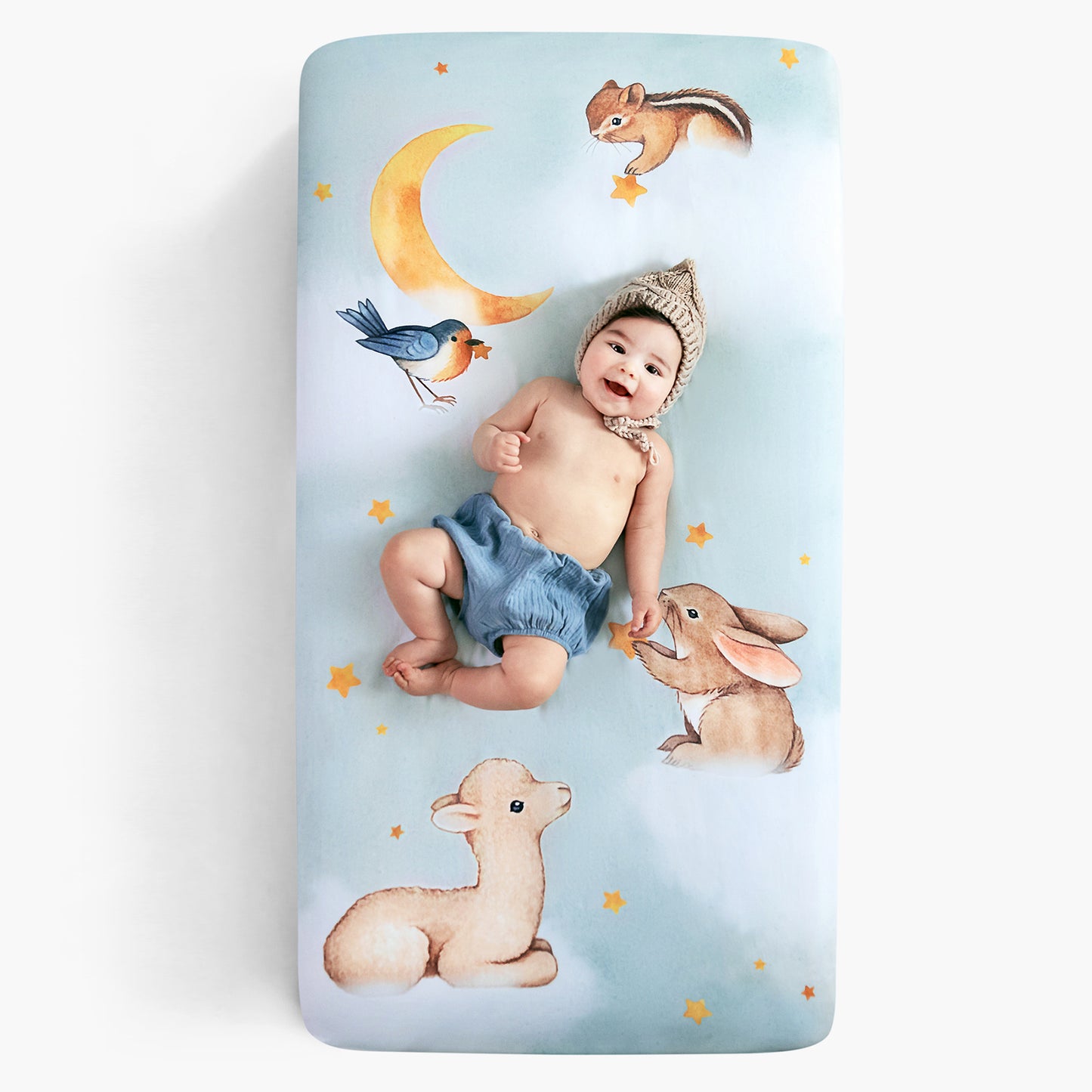 Goodnight Wonderland Fitted Crib Sheet