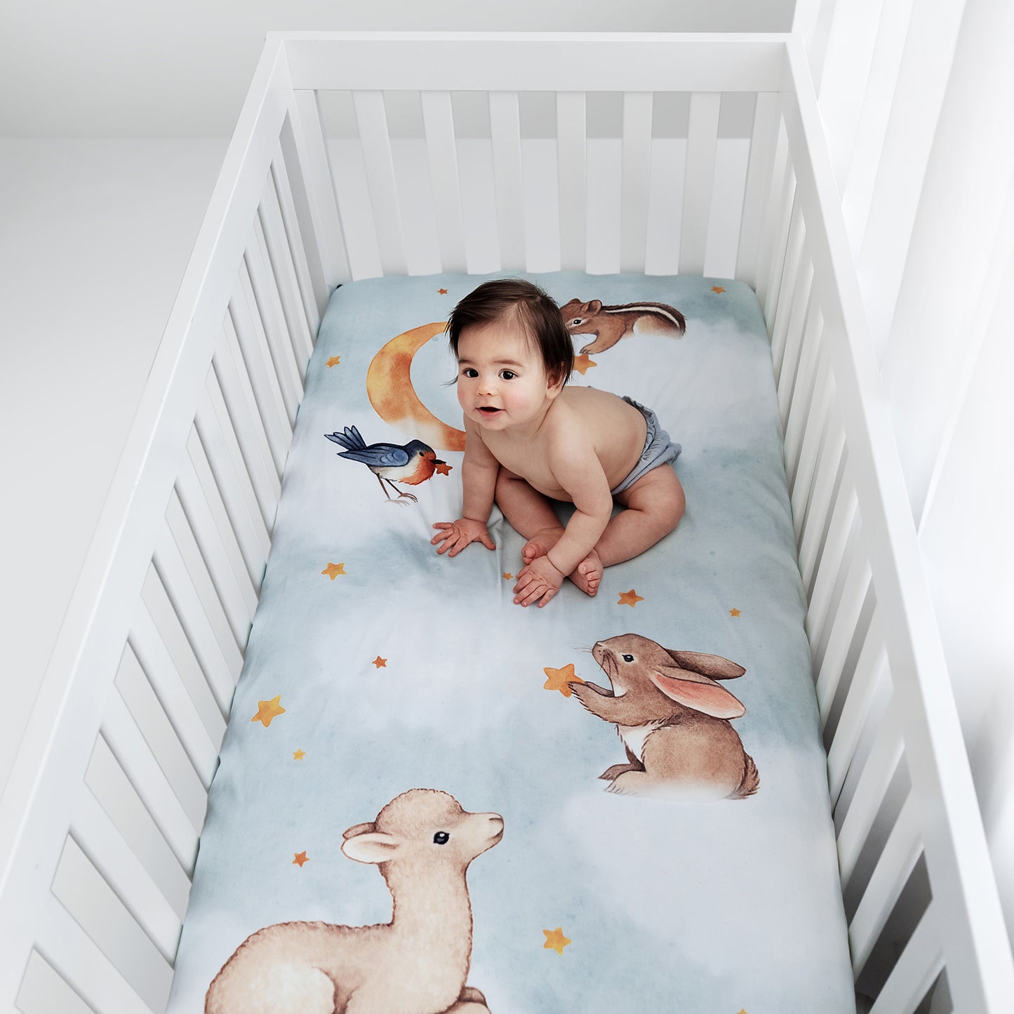 Goodnight Wonderland Fitted Crib Sheet